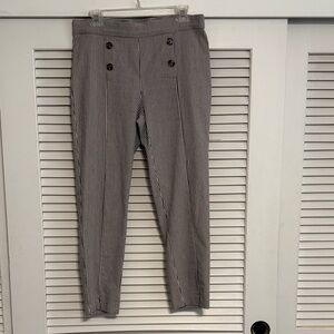 Women’s Striped Black and White Pants